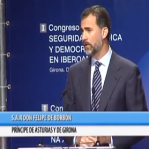 El Príncipe de Asturias inaugura el “I Congreso bienal sobre Seguridad Jurídica y Democracia en Iberoamérica”. (Girona, 03 de junio de 2013).