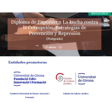 Diploma de expert en la lluita contra la corrupció. Inscripcions fins 01/1/2024