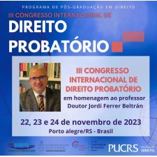 OBERTA LA INSCIPCÓ AL III Congresso de Direito Probatório PUCRS